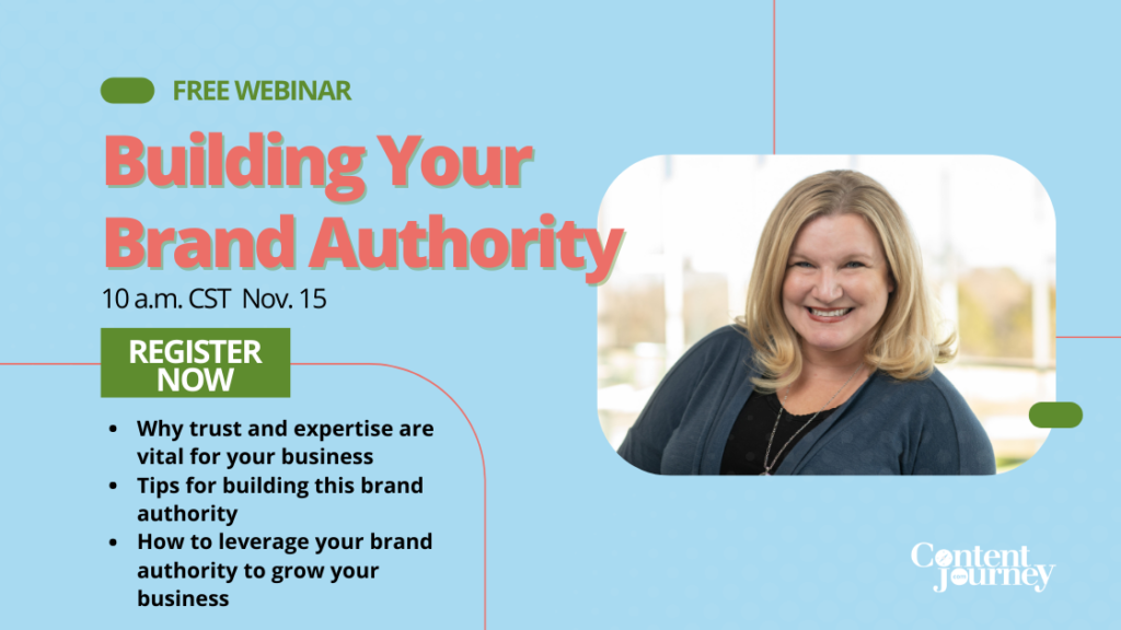 Building Brand Authority Webinar promo